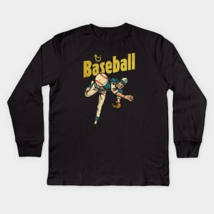 VINTAGE BASEBALL - BASEBALL TOPPS 1986 Kids Long Sleeve T-Shirt